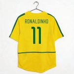 Camisa Retrô em Casa da Seleção Brasileira na Copa do Mundo de 2002 – Número 11 - Imagem 5